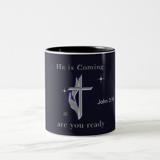 John 3:16 tweekleurige koffiemok (Center)