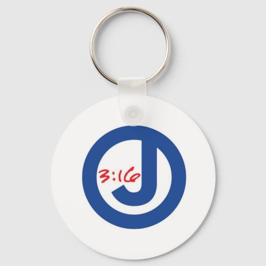 John 3:16 (unieke Logo) Sleutelhanger (Voorkant)