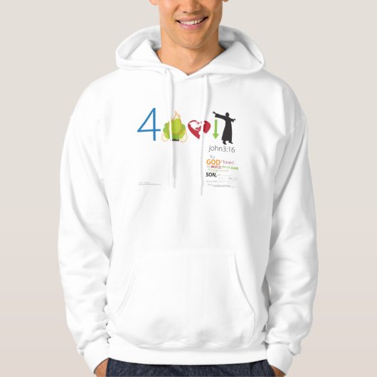 John 3:16 v1F - Basic Hoodie (Voorkant)
