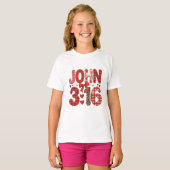John 3:16 Valentijn T-shirt (Voorkant volledig)