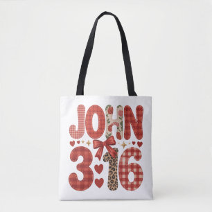 John 3:16 Valentijns christelijke boodschappentas Tote Bag