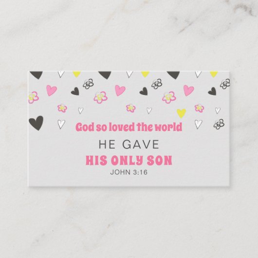 John 3:16 Valentijnsdag-afsluitkaart Informatiekaartje (Voorkant)