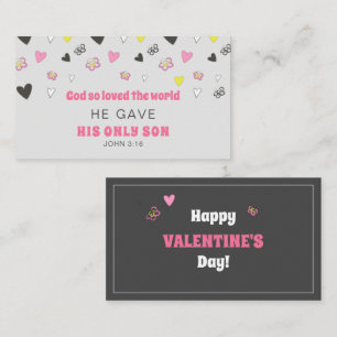 John 3:16 Valentijnsdag-afsluitkaart Informatiekaartje