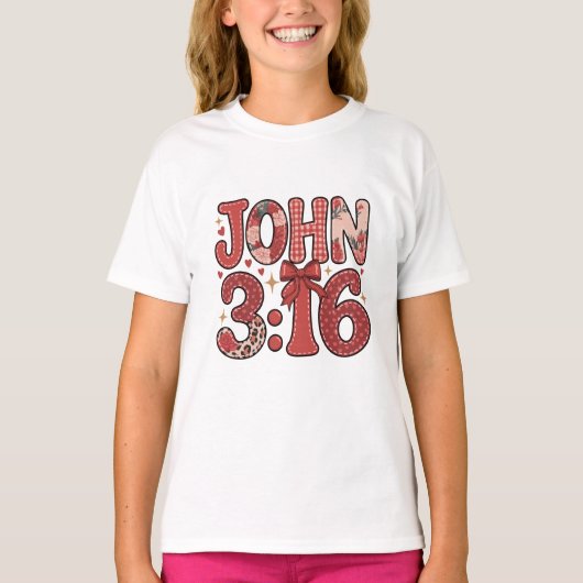 John 3:16 Valentijnsshirt T-shirt (Voorkant)