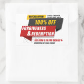 John 3:16 Vergeving & Verlossing Speciale Aanbiedi Rechthoekige Sticker (Tas)