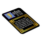 John 3:16 Verlichte briefing (bijbelprijsopgave) Magneet (Rechterzijde)