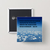 John 3:16 vierkante button 5,1 cm (Voorkant /achterkant)