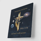 John 3:16    vierkante klok (Hoek)