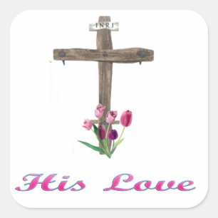John 3:16 vierkante sticker