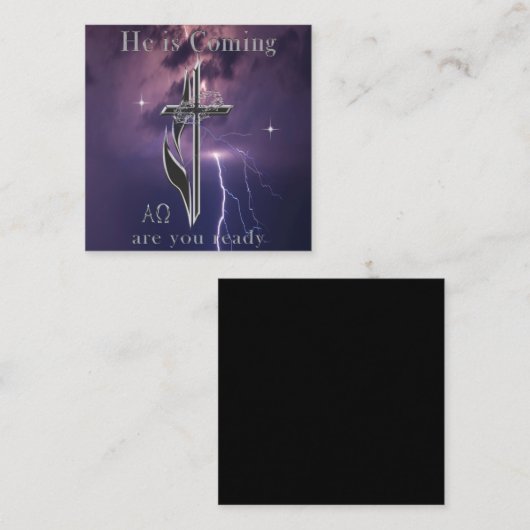 John 3:16 vierkante visitekaartje (Voorkant / Achterkant)