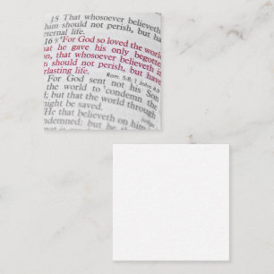 John 3:16 vierkante visitekaartje