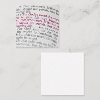 John 3:16 vierkante visitekaartje
