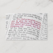 John 3:16 visitekaartje (Voorkant)