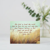 John 3:16 Voor God die zo van de wereld hield, Bij Briefkaart (Staand voorkant)