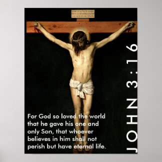 John 3:16 - Voor God die zo van de wereld hield... Poster