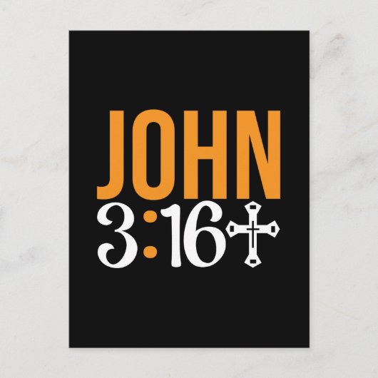 John 3:16 voor God dus hou van de wereld Bijbel Ve Briefkaart (Voorkant)