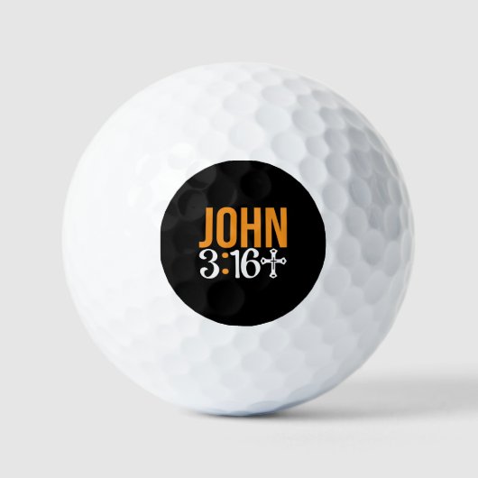 John 3:16 voor God dus hou van de wereld Bijbel Ve Golfballen (Voorkant)