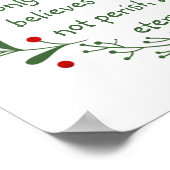 John 3:16 Voor God zo geliefd bij de wereld Kerstm Poster (Hoek)