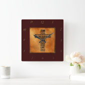 John 3:16 Wall Clock Vierkante Klok (Huis)