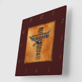 John 3:16 Wall Clock Vierkante Klok (Hoek)