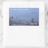 John 3:16 Winter Morning Rechthoekige Sticker (Tas)