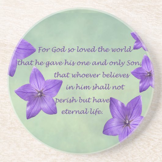 John 3:16 zandsteen onderzetter (Voorkant)