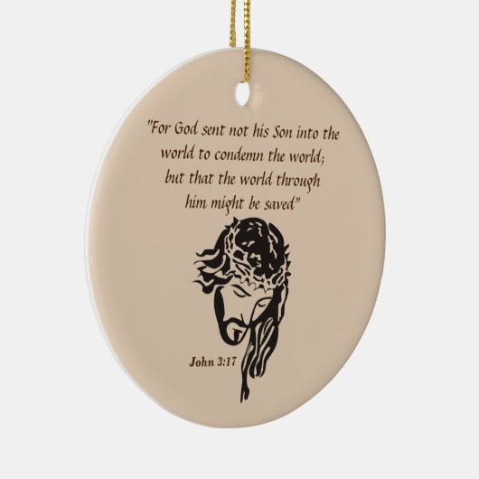 John 3:17 keramisch ornament (Rechts)