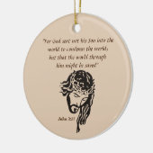 John 3:17 keramisch ornament (Links)