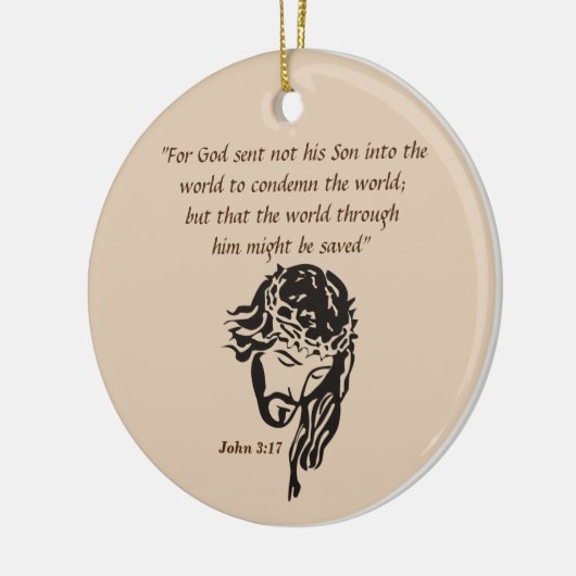 John 3:17 keramisch ornament (Links)