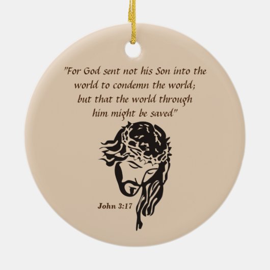 John 3:17 keramisch ornament (Achterkant)