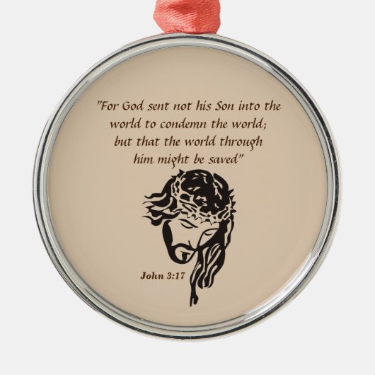 John 3:17 metalen ornament (Voorkant)