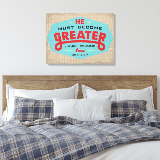 John 3:30 omwikkeld canvas afdruk (Insitu (Slaapkamer))