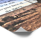 John 3:8, Bijbelvers Poster (Hoek)