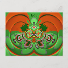 JOHN ~ 3D Design Pattern ~ Kerstkleuren~ Briefkaart