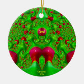 JOHN ~ 3D KERSTCERISE GROEN 2025 KERAMISCH ORNAMENT (Voorkant)