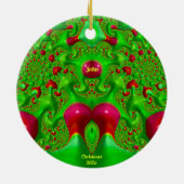 JOHN ~ 3D KERSTCERISE GROEN 2025 KERAMISCH ORNAMENT (Achterkant)