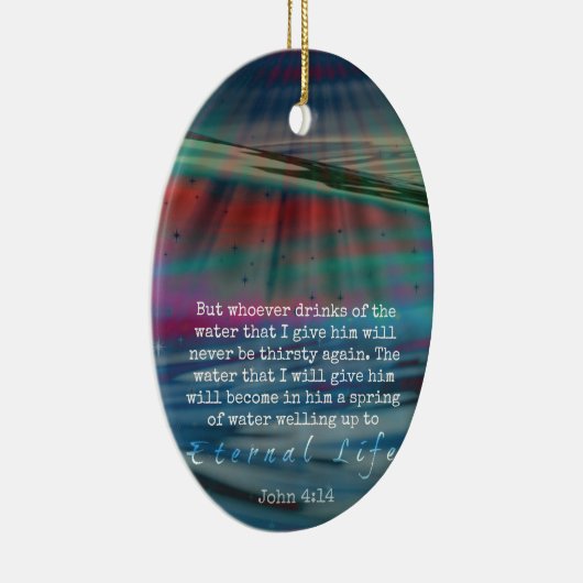 John 4:14 Water en Sky Keramisch Ornament (Rechts)