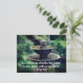 John 4:14 Wie het water drink dat ik bijbel geef Briefkaart (Staand voorkant)