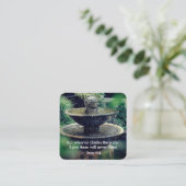 John 4:14 Wie het water drink dat ik bijbel geef Vierkante Visitekaartje (Staand voorkant)