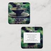 John 4:14 Wie het water drink dat ik bijbel geef Vierkante Visitekaartje (Voorkant / Achterkant)