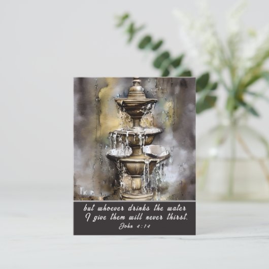 John 4:14 Wie het water drink dat ik Kaart geef (Staand voorkant)