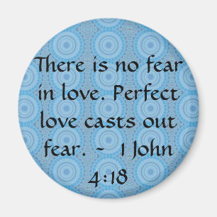 John 4:18 - BINDENDE BIBLICAL QUOTE Magneet