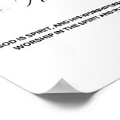 John 4:24, Bijbelverse Poster (Hoek)