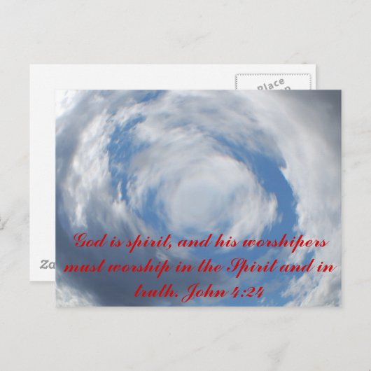 John 4:24 briefkaart (Voorkant / Achterkant)