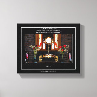 John 6:35 Eucharist "Ik ben het brood van het leve Canvas Afdruk