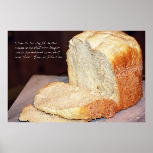 John 6:35 het Poster van de Manuscript (Voorkant)