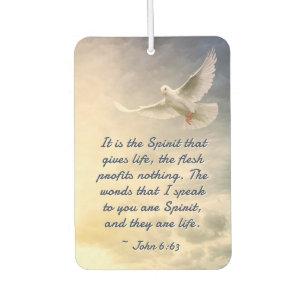 John 6:63 Het is de Spirit die de Bijbel van het l Luchtverfrisser