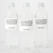 John 7:37-38 Water Etiket (Flessen)