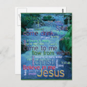 John 7:37-41 Rushing Stream Briefkaart (Voorkant / Achterkant)