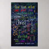 John 7:37-41 Waterfall Poster (Voorkant)
